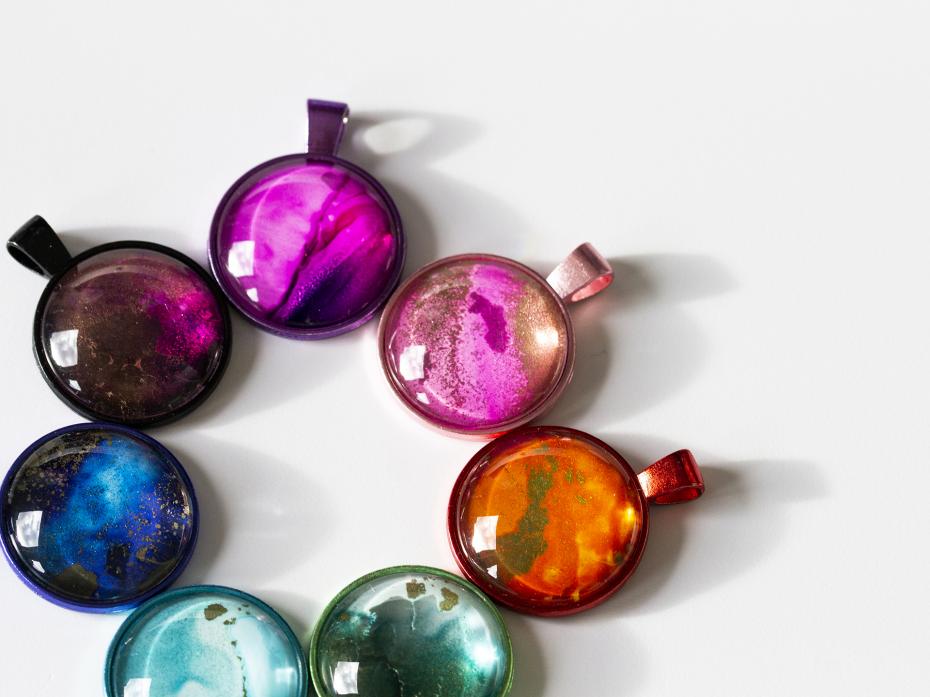Colour Drops - A Collection of Colourful & Fun Glass Cabochon Pendants